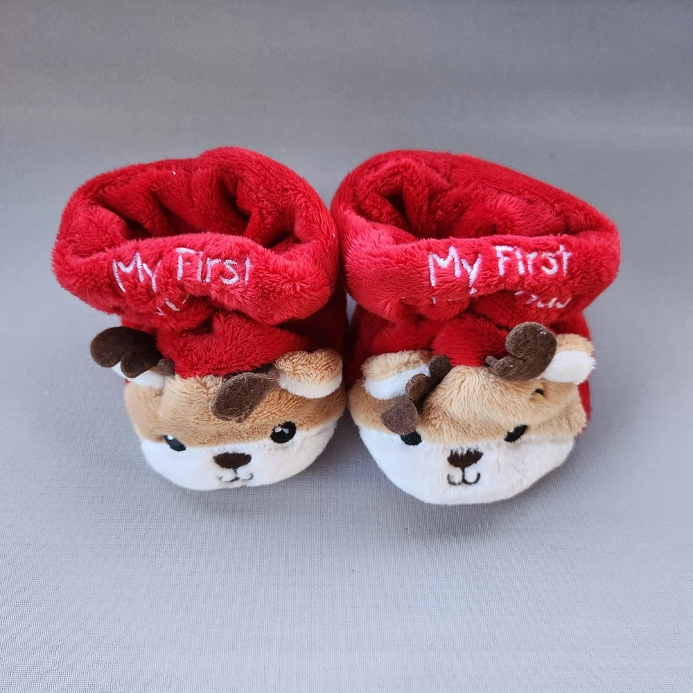 Be jolly infant my first Christmas slippers